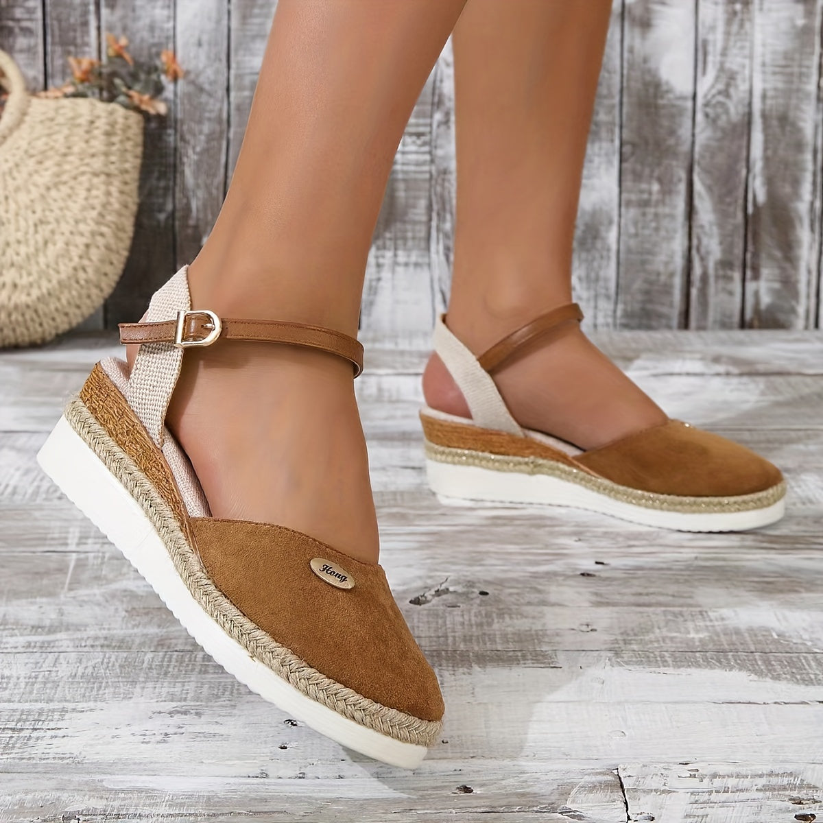 Zanira Sandales Femme – Sandalen mit Keilabsatz, geschlossene Spitze, schick und bequem für den Sommer