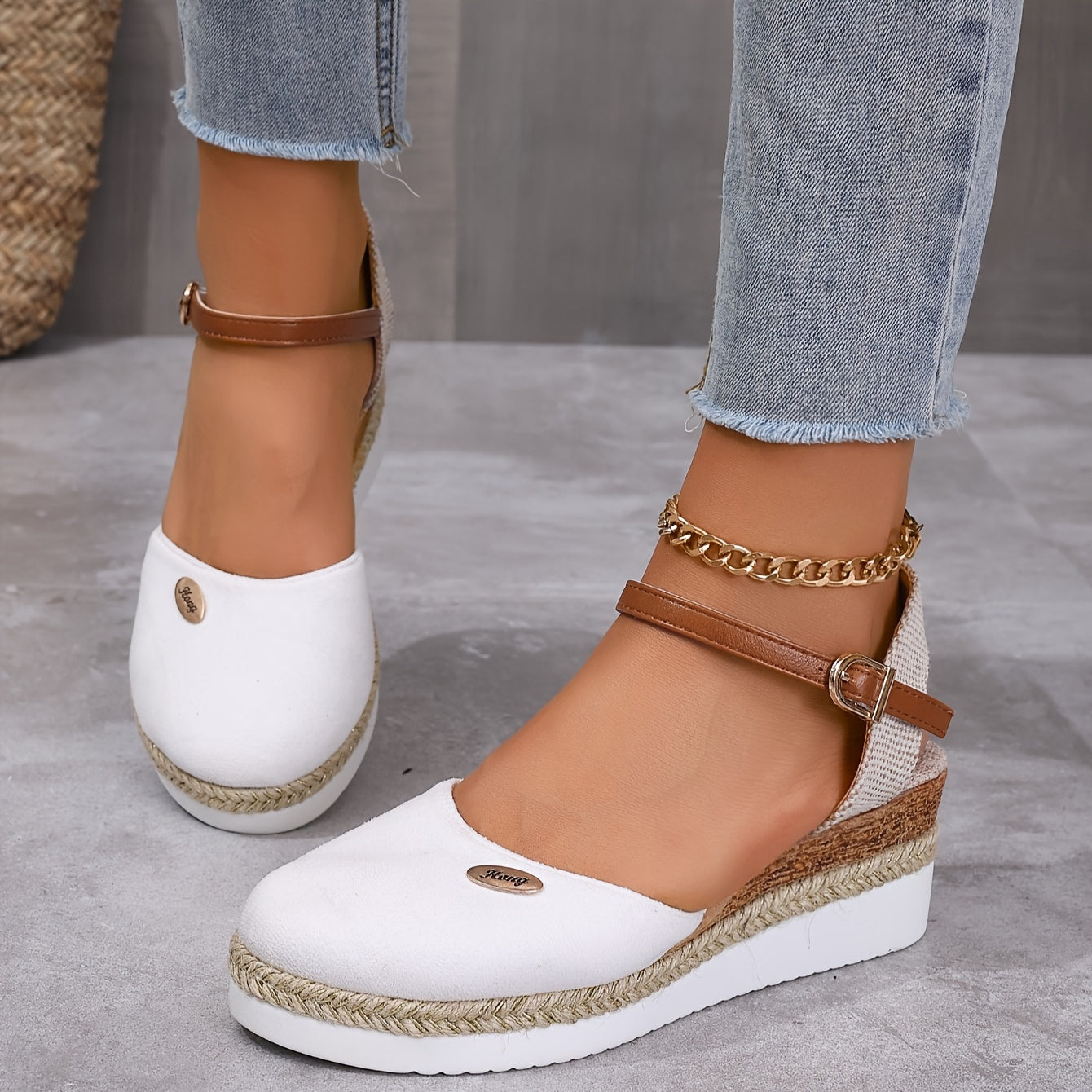 Zanira Sandales Femme – Sandalen mit Keilabsatz, geschlossene Spitze, schick und bequem für den Sommer