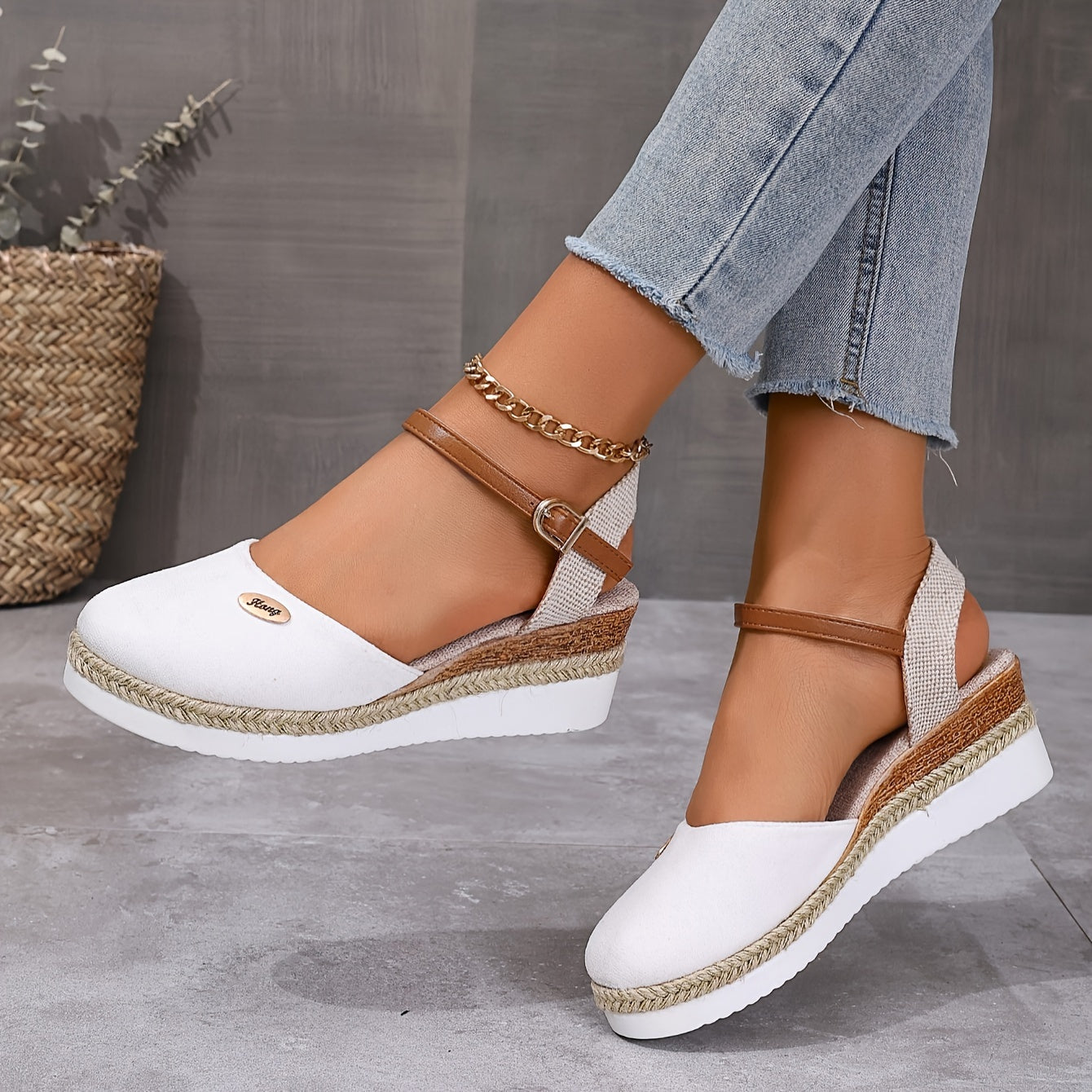 Zanira Sandales Femme – Sandalen mit Keilabsatz, geschlossene Spitze, schick und bequem für den Sommer