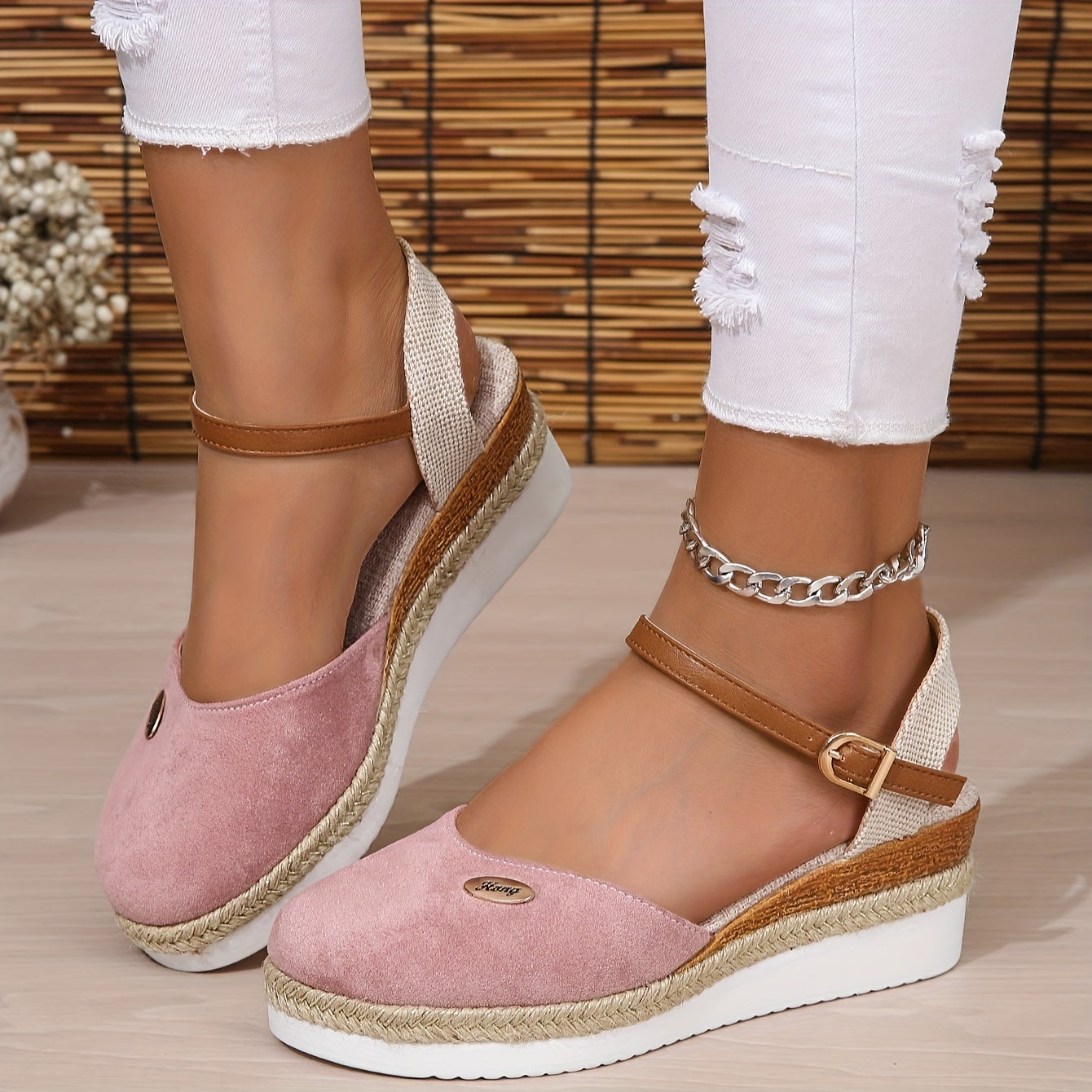 Zanira Sandales Femme – Sandalen mit Keilabsatz, geschlossene Spitze, schick und bequem für den Sommer