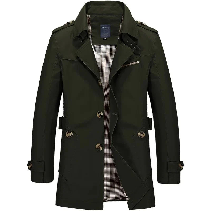 Veste d’Hiver Décontractée pour Homme Baron – Style Mi-Long Haut de Gamme, Chaud et Raffiné