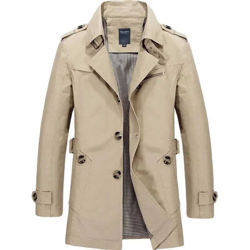 Veste d’Hiver Décontractée pour Homme Baron – Style Mi-Long Haut de Gamme, Chaud et Raffiné