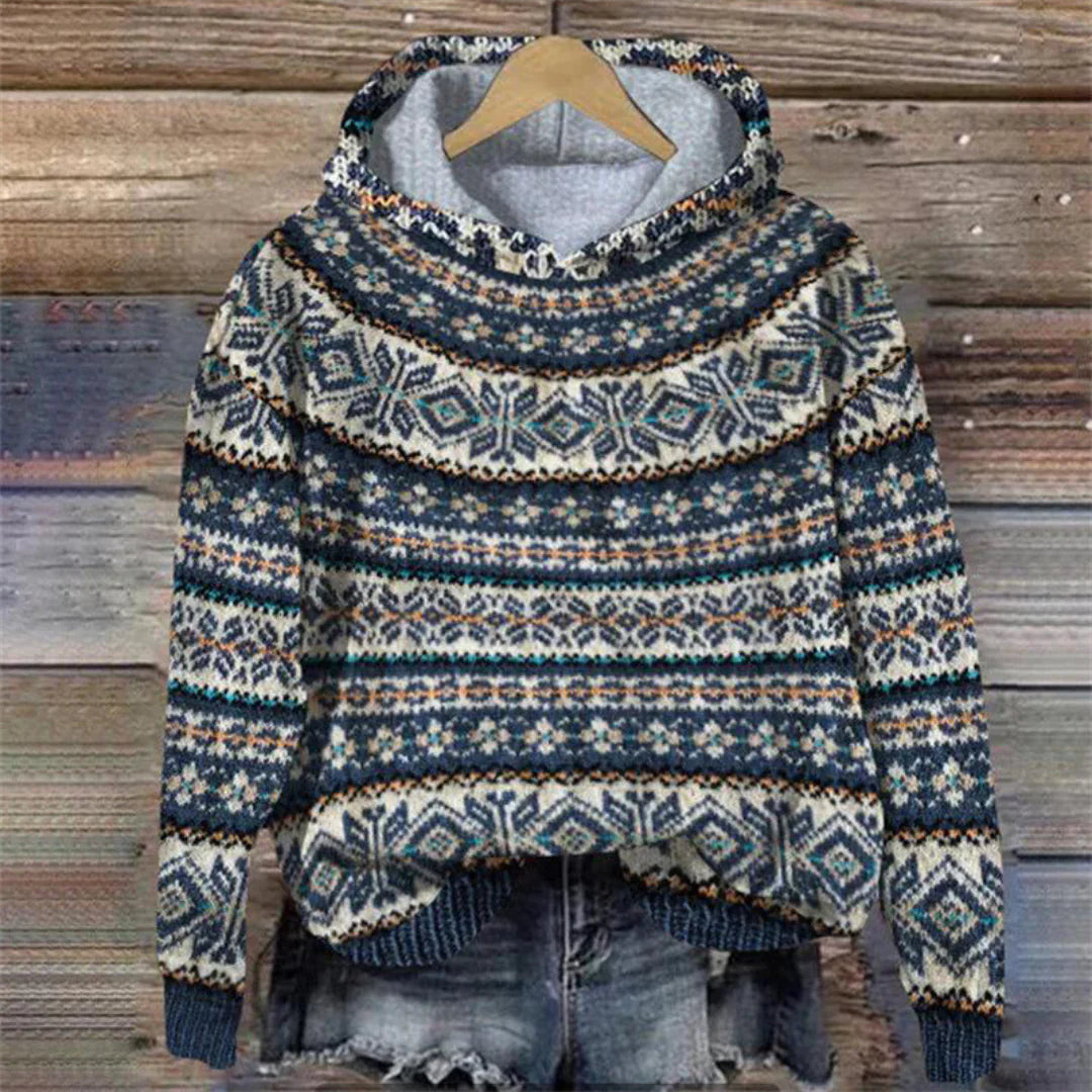 Felpa con cappuccio da donna Miriam: comoda e versatile felpa con cappuccio vintage da indossare tutti i giorni