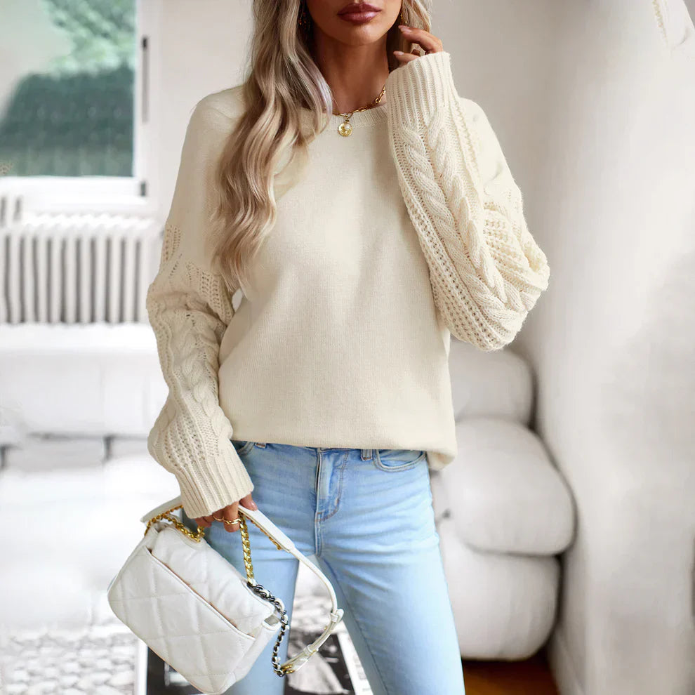 Aila Pull Dame – Blød & Elegant Strik med Lange Ærmer til Alle Årstider