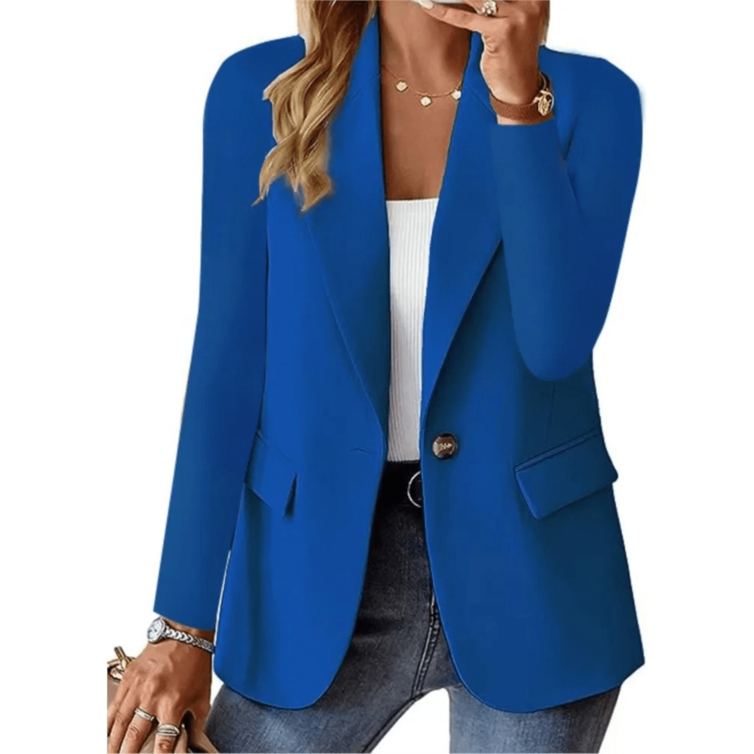 Iliana Blazer Femme – Chic Lung cu Mâneci, Elegant & Polivalent pentru Toate Ocaziile