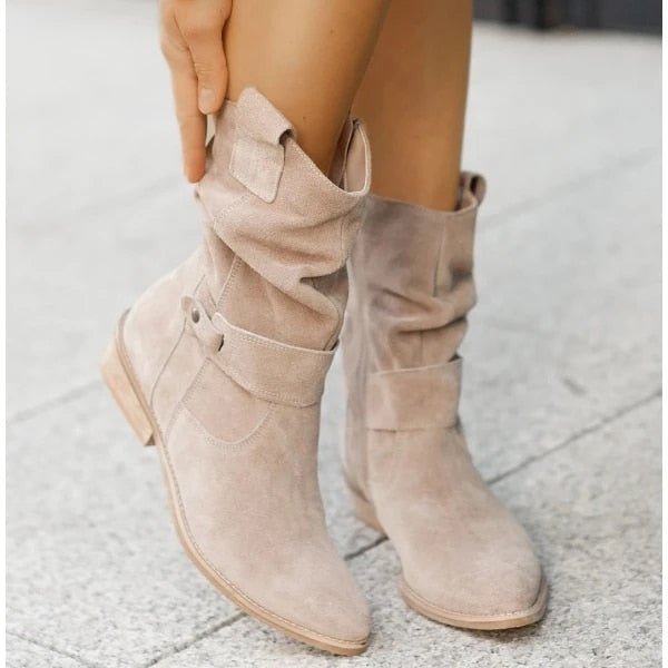 Ellis Bottines Suédées Décontractées – Style Western Chic et Confort Urbain pour Tous les Jours