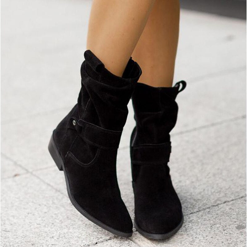 Ellis Bottines Suédées Décontractées – Style Western Chic et Confort Urbain pour Tous les Jours