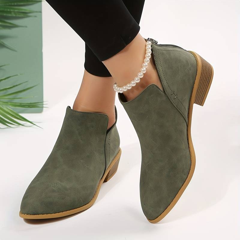 Bottines Femme Josephine – elegante støvler med spids snude med udskåret detalje & skridsikker sål