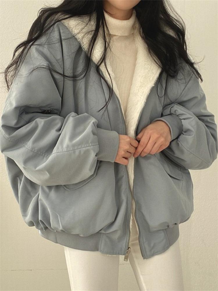 Daniela Veste Teddy Oversize Női – Puha Fordítható Bomber Zsebekkel és Streetwear Stílussal
