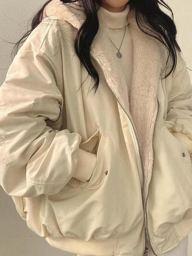 Daniela Veste Teddy Oversize Női – Puha Fordítható Bomber Zsebekkel és Streetwear Stílussal