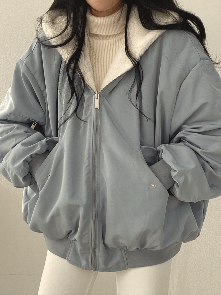 Daniela Veste Teddy Oversize Női – Puha Fordítható Bomber Zsebekkel és Streetwear Stílussal