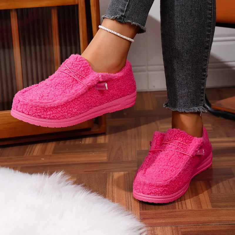 Wendy Chaussons Teddy Femme – Slippers Chauds et Doux pour Intérieur & Extérieur