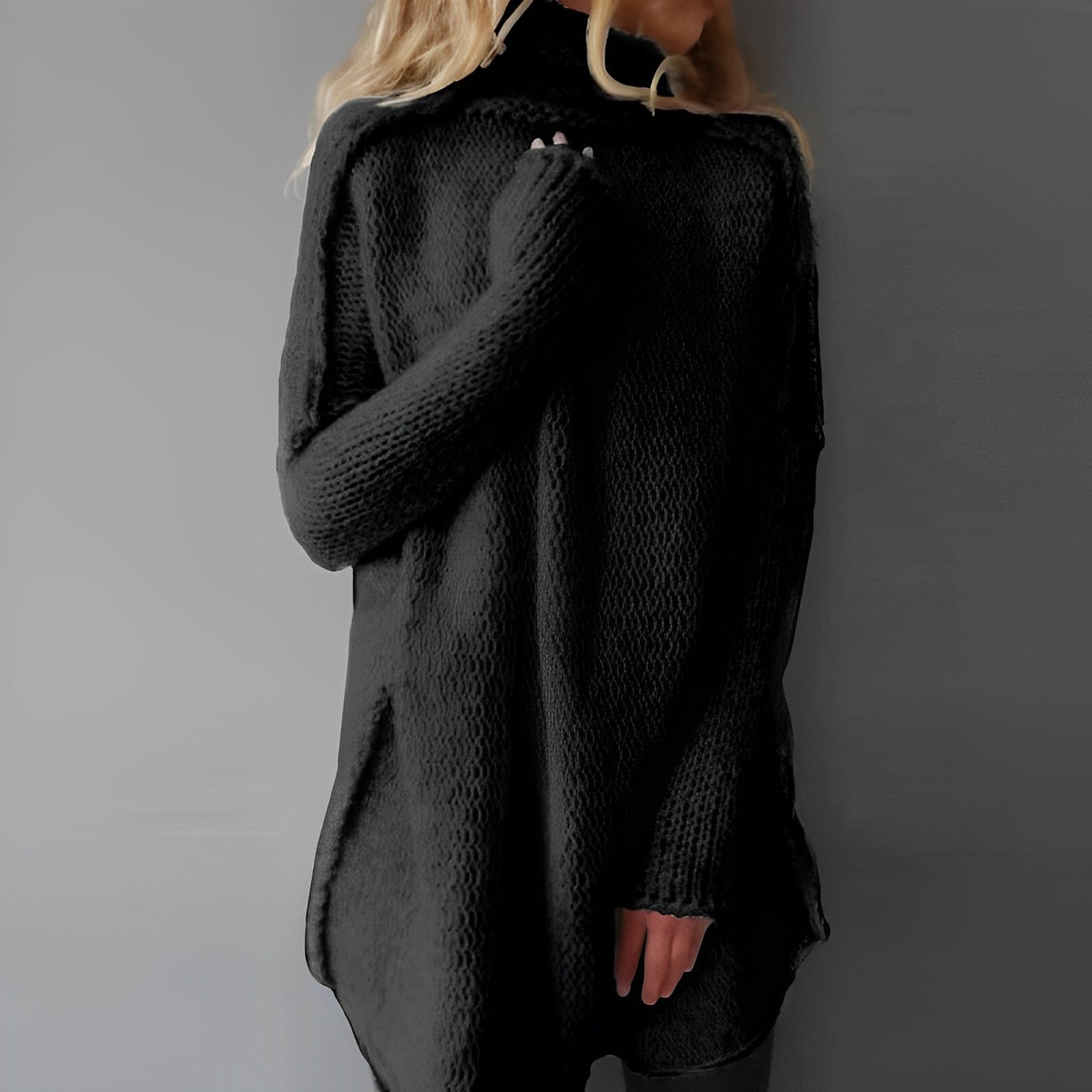 Lotty Pull à Col Roulé Oversize Femme – Gruba, wygodna dzianina z miękkim i ciepłym krojem