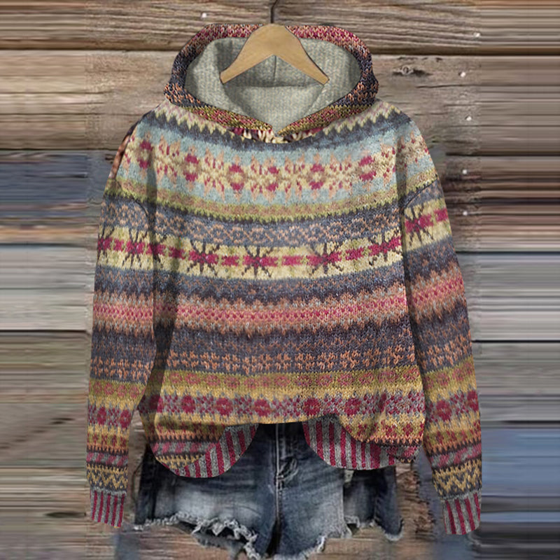 Felpa con cappuccio da donna Miriam: comoda e versatile felpa con cappuccio vintage da indossare tutti i giorni
