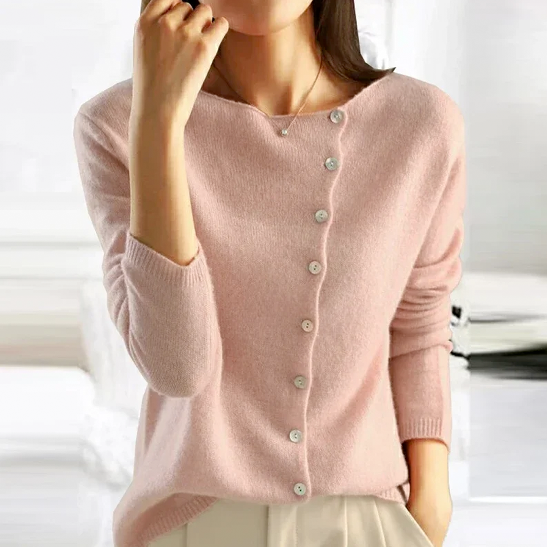 Heather Cardigan Dames – Elegante Gilet van Zachte Wol met Stijlvolle Zijkantsluiting