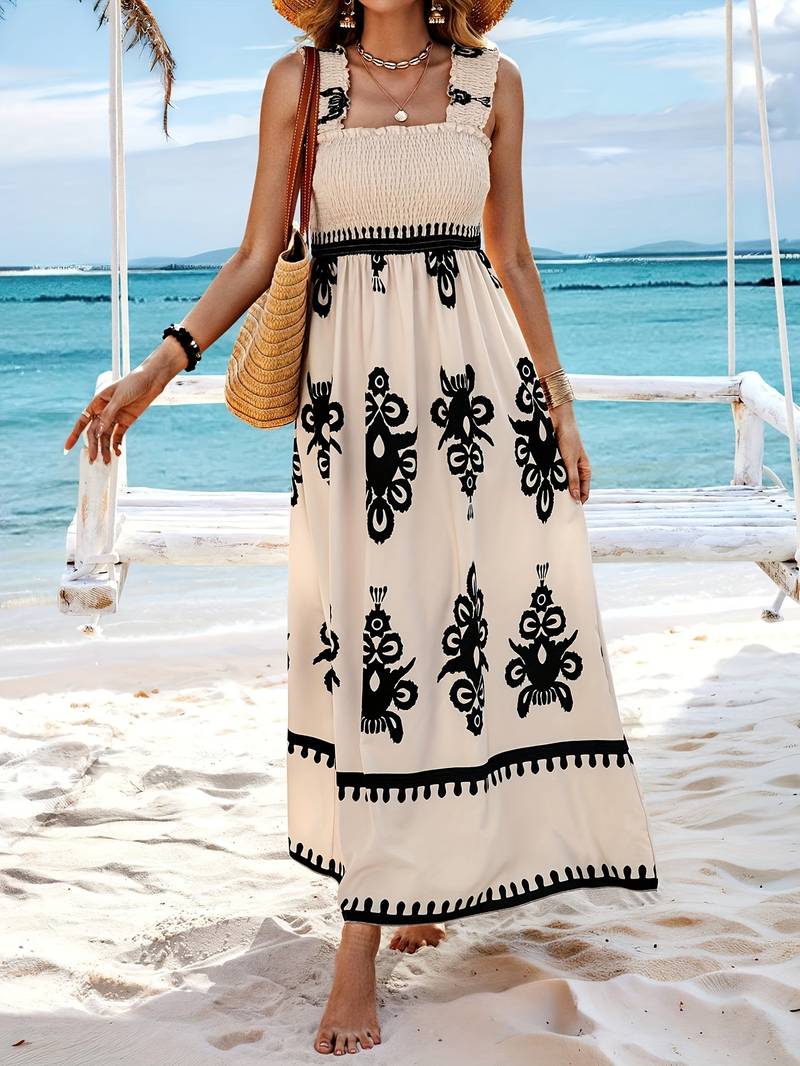 Sophie Robe Maxi Femme – Style bohème, schmeichelnder fließender Schnitt & leichter Komfort