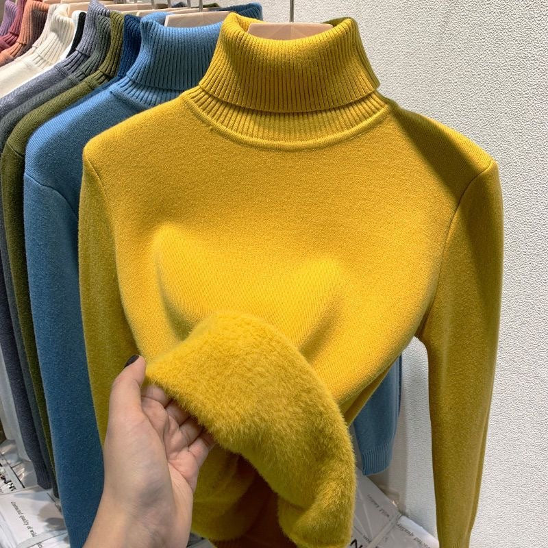 Milani Pull Col Roulé Femme – Sweat Doublé Polaire Chaud & Coupe Décontractée d’Hiver