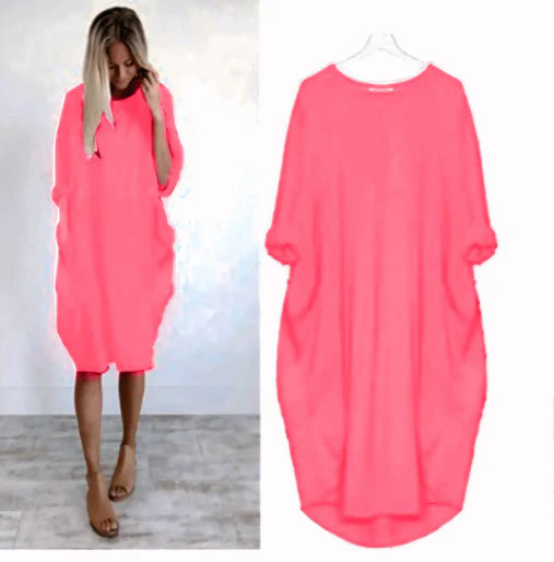 Delaney Robe d'Été Femme – Tissu Léger, Coupe Ample & Col Rond Chic