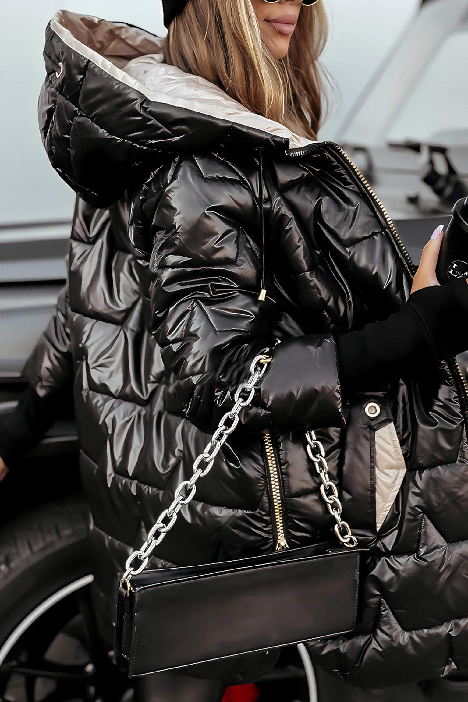 Kimberly Manteau d’Automne à Capuche pour Femme – Veste Chaude en Mélange de Coton avec Coupe Douce & Design Intemporel