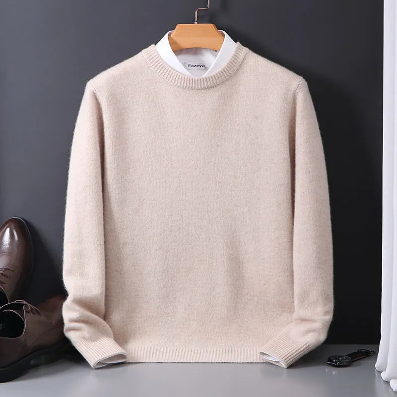 Jasper Camisola de Malha para Homem – Em Caxemira Premium, Elegante e Suave para o Outono e o Inverno