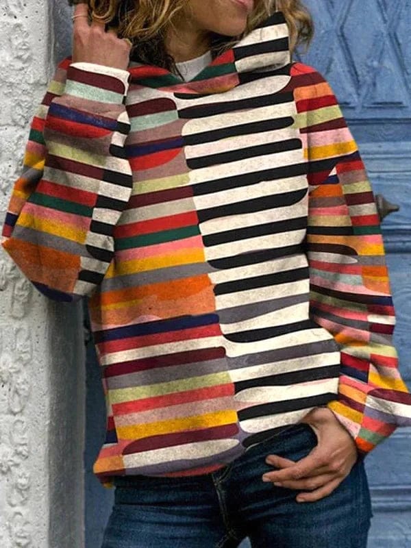 Sweter damski Savannah w stylu retro – sweter w stylu vintage z długimi rękawami i ściągaczem