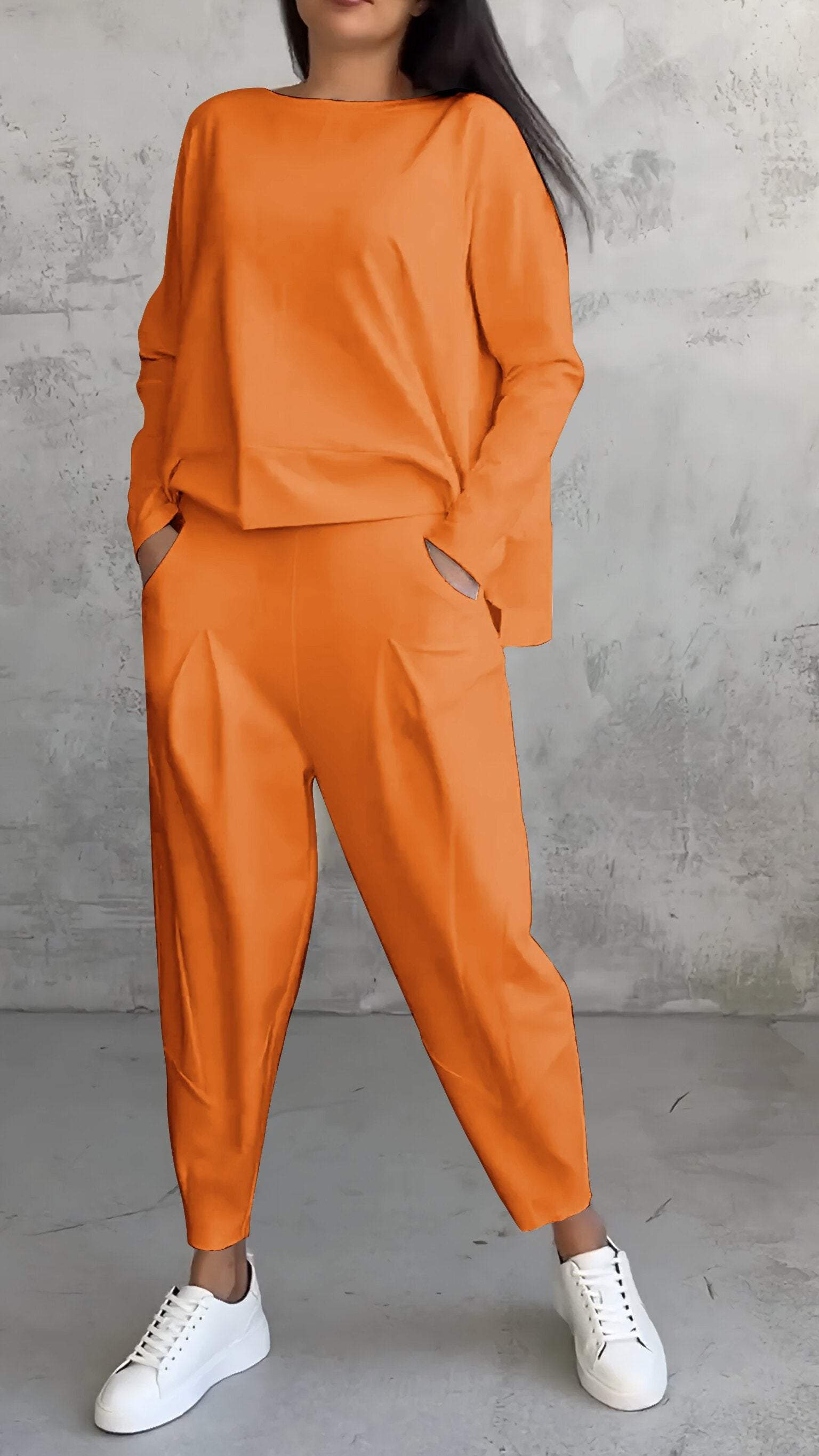 Emilie női szett – Kényelmes és elegáns, modern stílusú, kerek nyakú spandex ruha