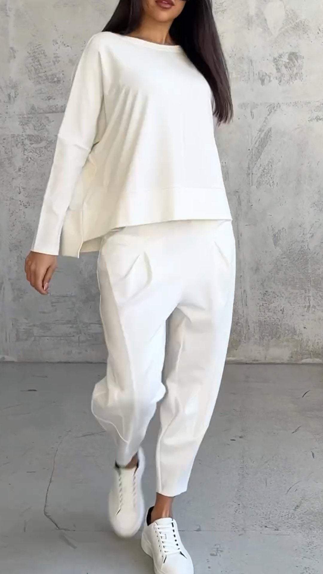Emilie női szett – Kényelmes és elegáns, modern stílusú, kerek nyakú spandex ruha