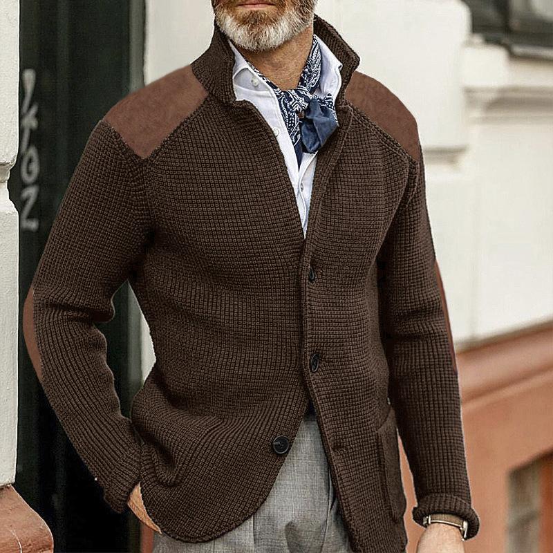 Edward Blazer Férfi Vintage – Elegáns Álló Gallér, Hosszú Ujjú & Időtlen Stílus