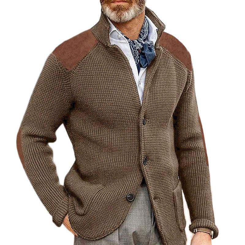 Edward Blazer Férfi Vintage – Elegáns Álló Gallér, Hosszú Ujjú & Időtlen Stílus