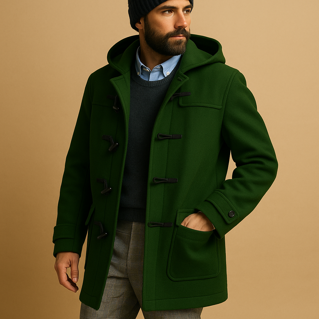 Seth Manteau Long Homme – Coupe Allongée Élégante avec Fermeture Frontale & Poches Latérales