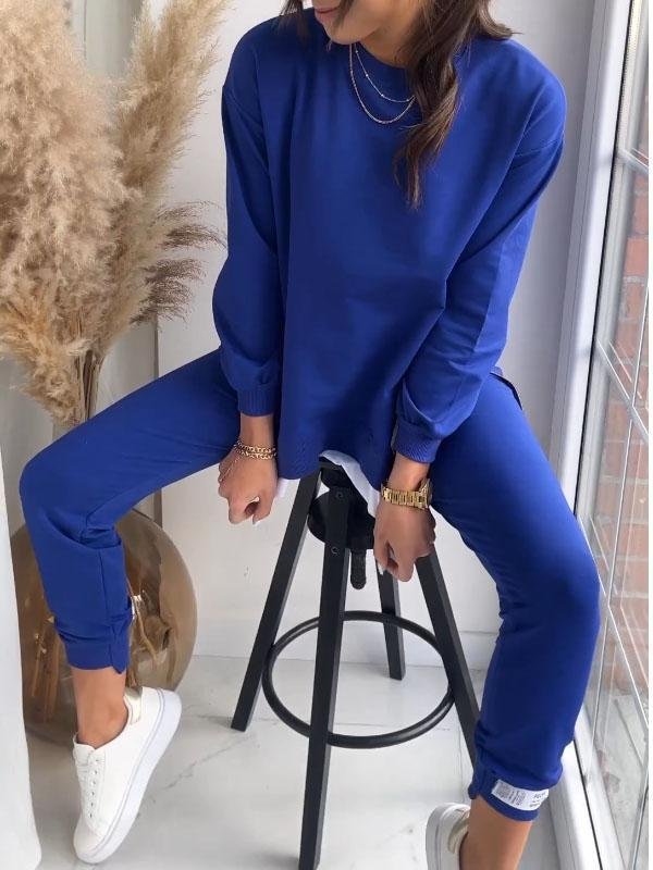 Aisha Ensemble Femme – Trening Confortabil cu Bluza cu Mâneci Lungi & Pantalon Ajustat