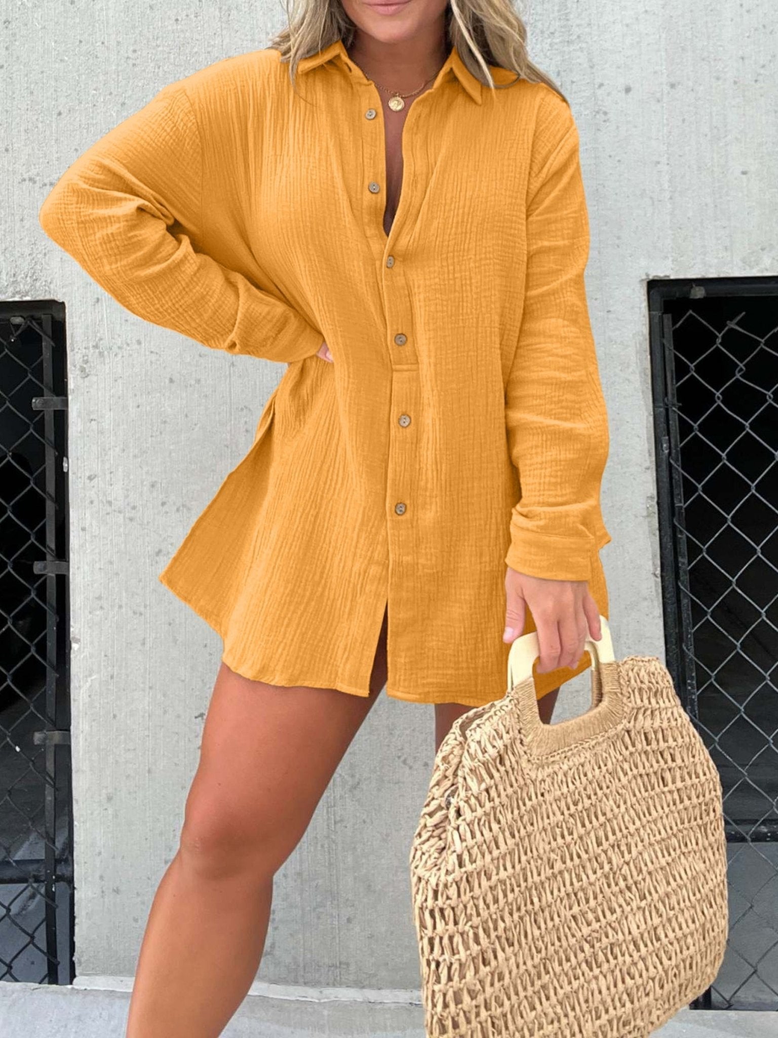 Mia Ensemble Dame Sommer – Sett med knyttet bluse og høytlivs shorts, moderne og lett look