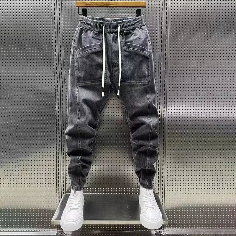 Jiro Παντελόνι Jogger Stretch για Άνδρες – Μοντέρνα casual κοπή με εφέ τζιν και ελαστική μέση