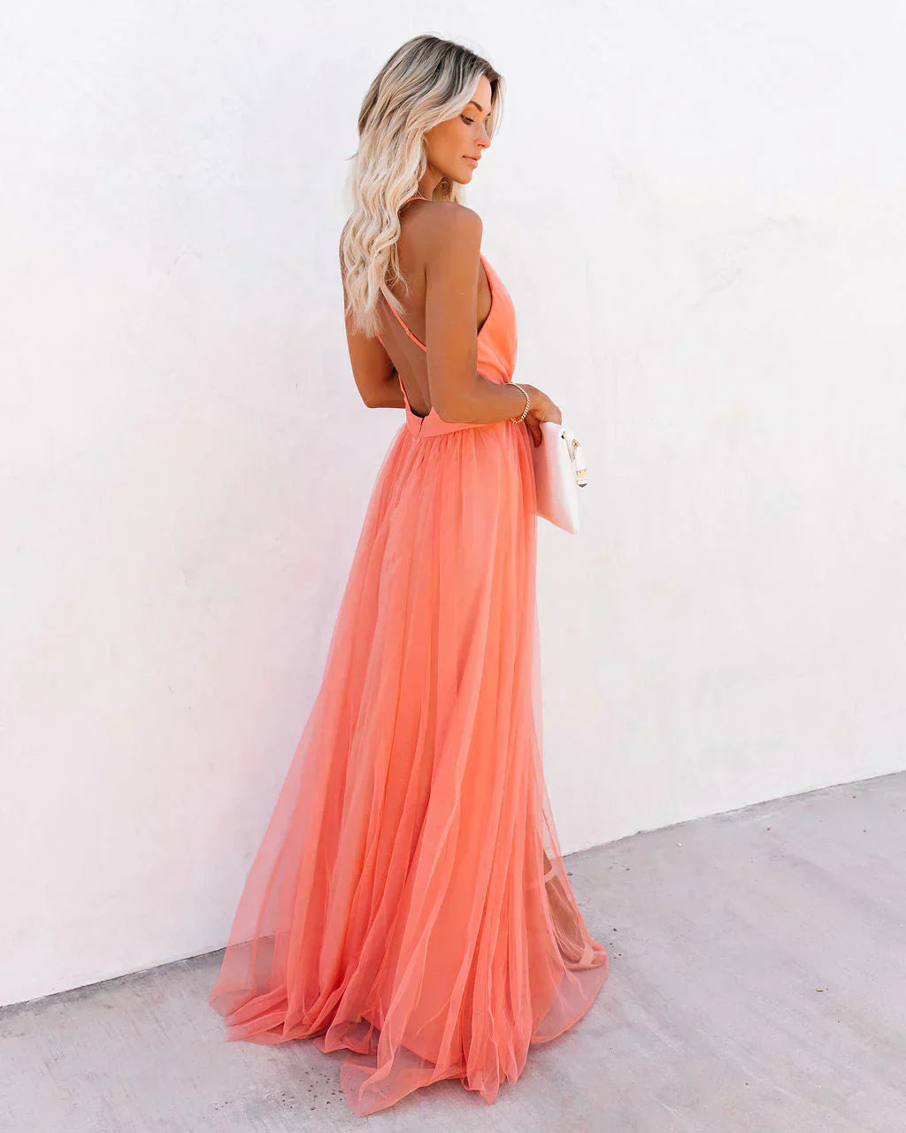 Amelia Lange Elegante Damesjurk – Chique Maxi Jurk met Vloeiende Snit en Verfijnde Details