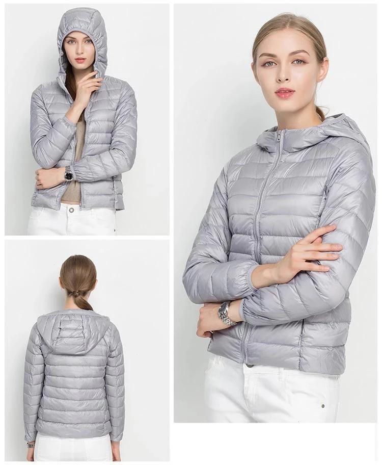 Piumino leggero da donna autunnale - Giacca di mezza stagione con cappuccio e comfort quotidiano