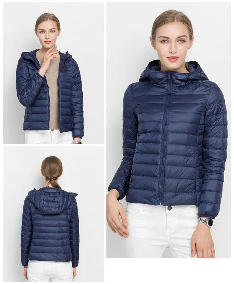 Piumino leggero da donna autunnale - Giacca di mezza stagione con cappuccio e comfort quotidiano