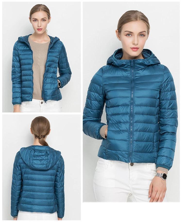 Piumino leggero da donna autunnale - Giacca di mezza stagione con cappuccio e comfort quotidiano