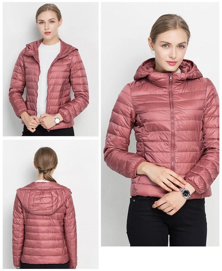 Piumino leggero da donna autunnale - Giacca di mezza stagione con cappuccio e comfort quotidiano