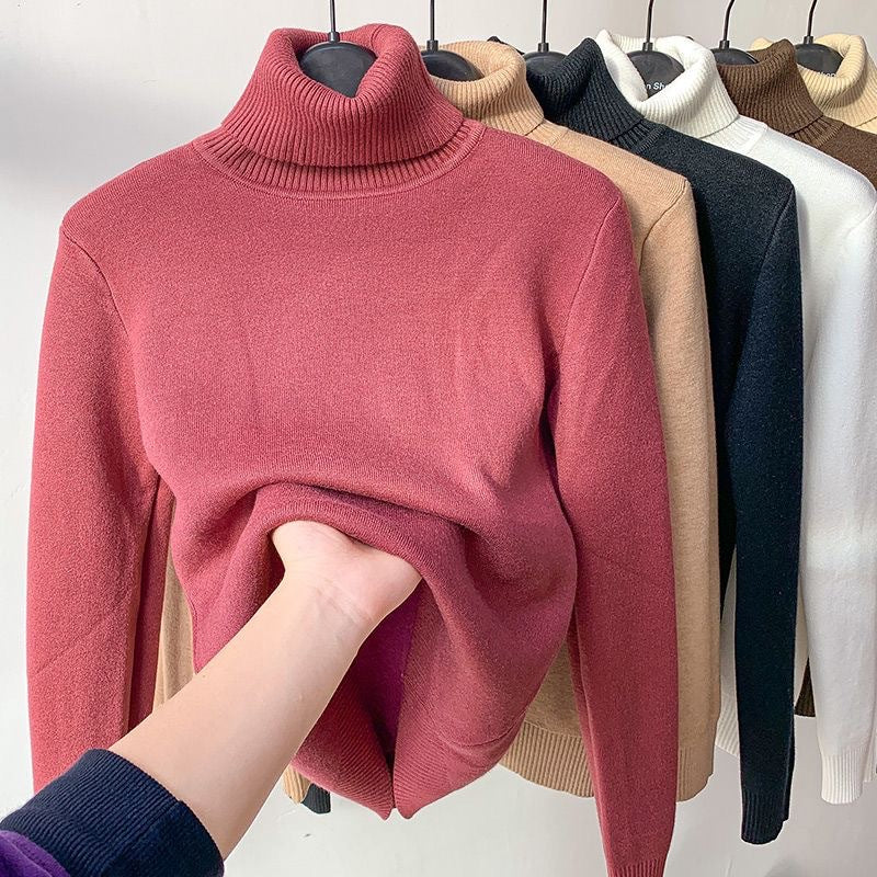 Milani Pull Col Roulé Femme – Sweat Doublé Polaire Chaud & Coupe Décontractée d’Hiver