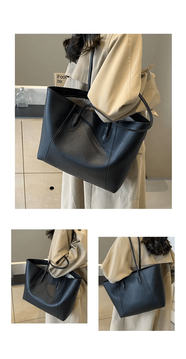 Jivika Saco de Mão Mulher – Grande Bolsa de Mão em Pele Sintética com Compartimento Espaçoso e Bolsos Interiores