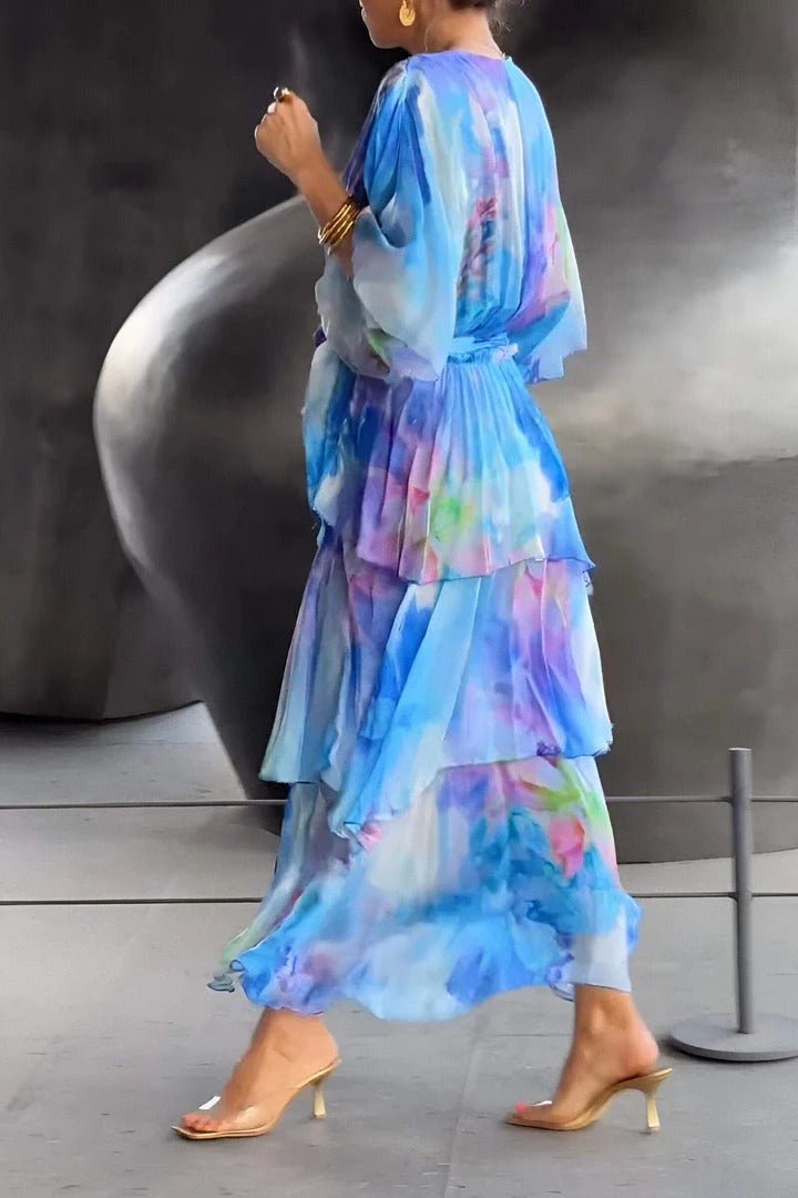 Anya Maxi Jurk Dames – Elegante & Vloeiende Lange Jurk voor Zomer, Chic & Comfortabel voor Elke Dag