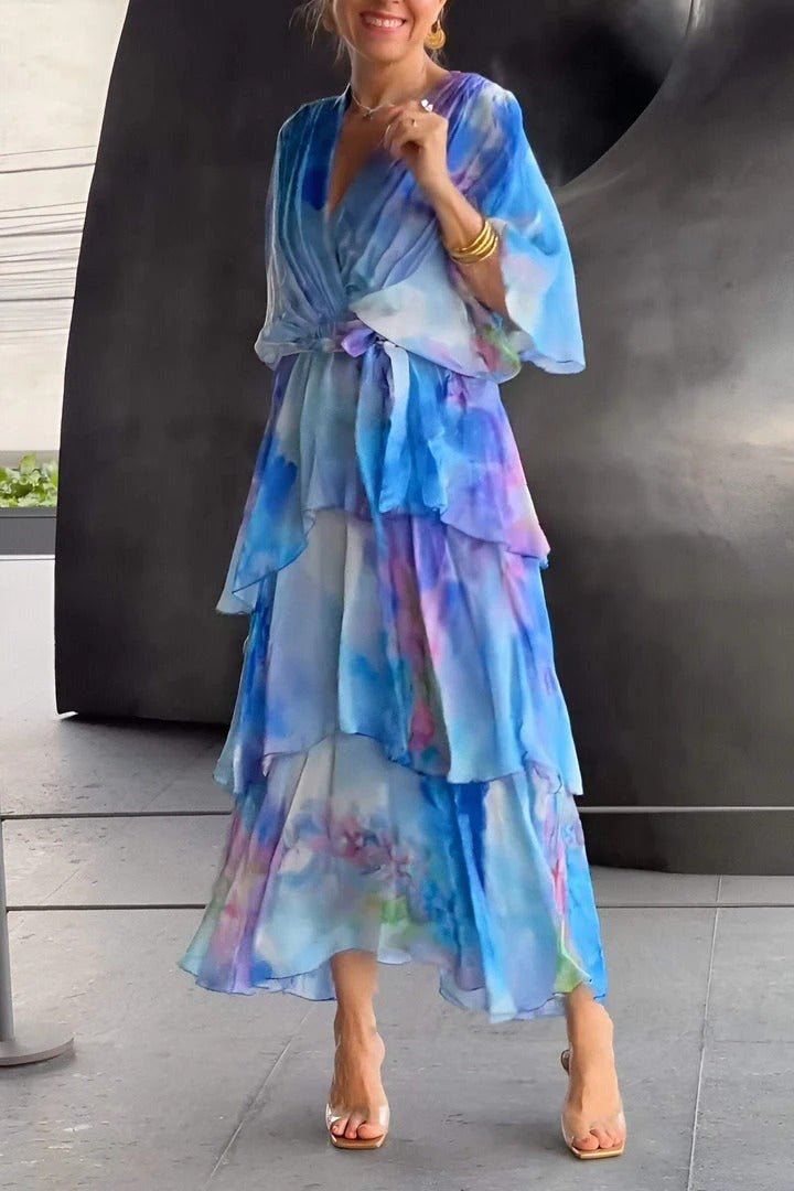 Anya Maxi Jurk Dames – Elegante & Vloeiende Lange Jurk voor Zomer, Chic & Comfortabel voor Elke Dag