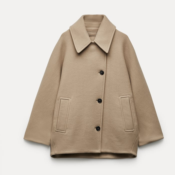 Lainey Manteau Femme – Elegantní a pohodlný oversize vlněný kabát na zimu