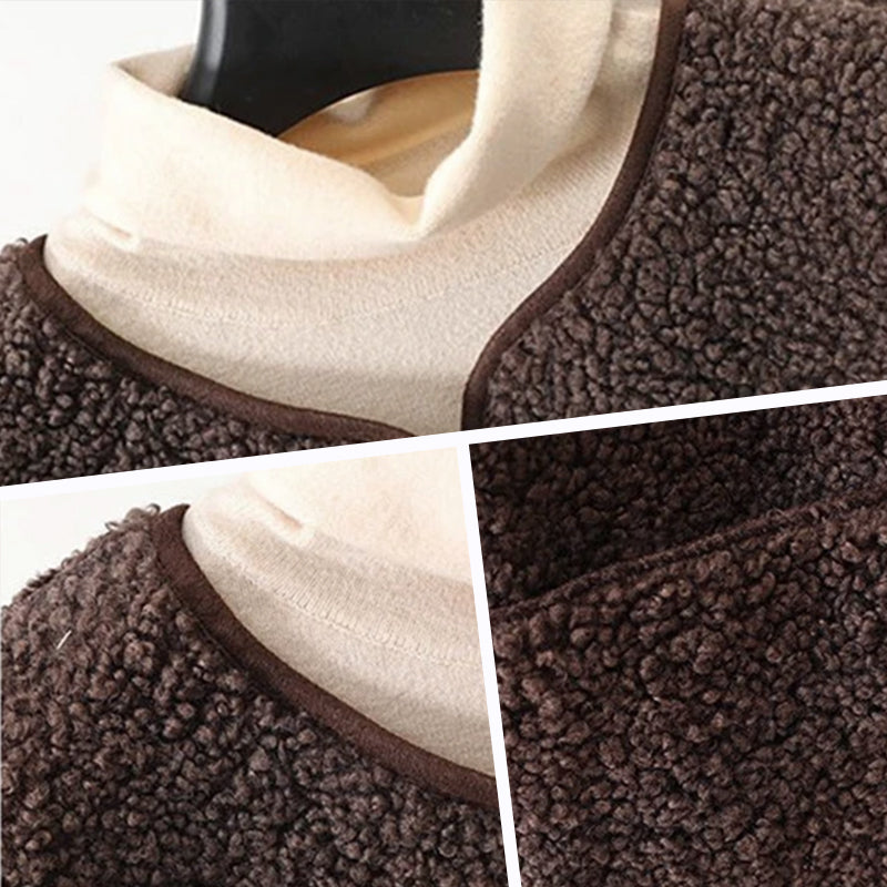 Julietta Gilet Femme en Maille – Chaleco sin mangas con botones con tejido suave y bolsillos prácticos