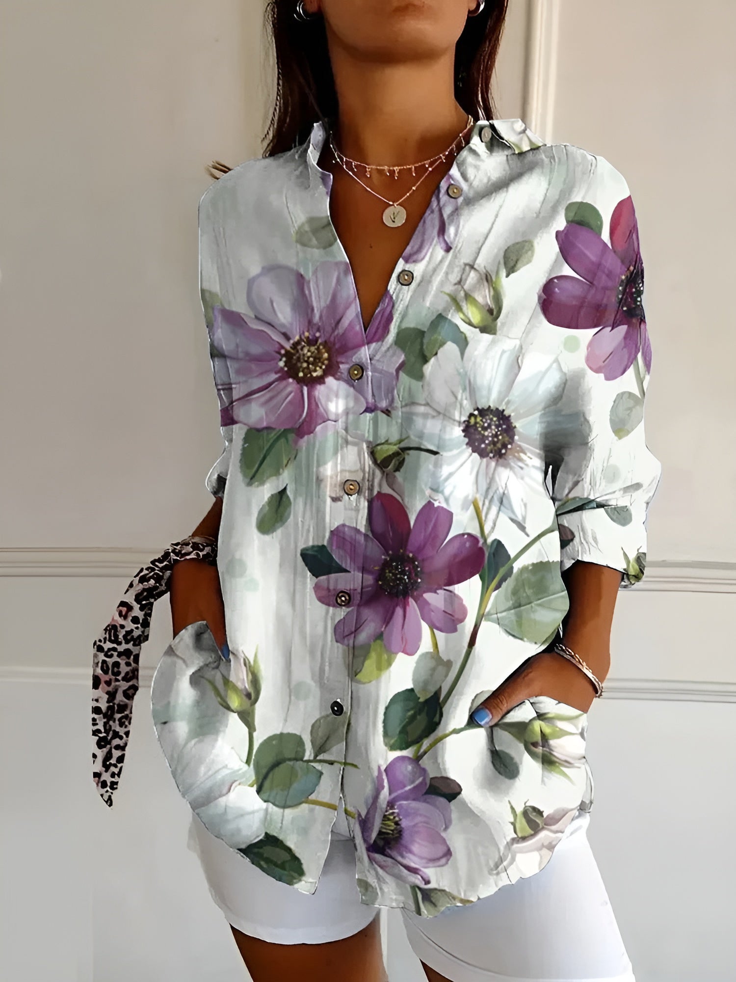 Haven Blúzka Femme Chic – Elegantná blúzka s dlhými rukávmi na každodenné nosenie alebo do kancelárie