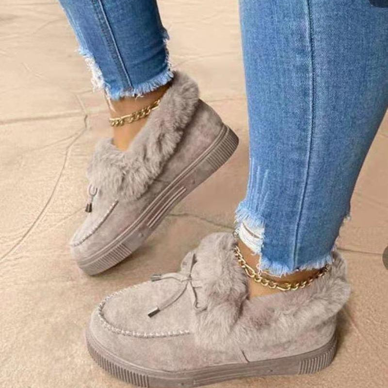 Esther Chaussons de Invierno para Mujer – Suave Tacto de Ante con Forro Caliente de Piel Sintética y Suela Antideslizante