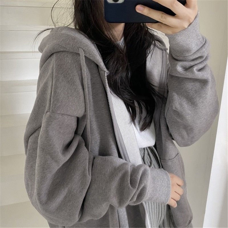 Dalia Veste à Capuche Oversize Femme – Coupe légère et décontractée avec poches pratiques