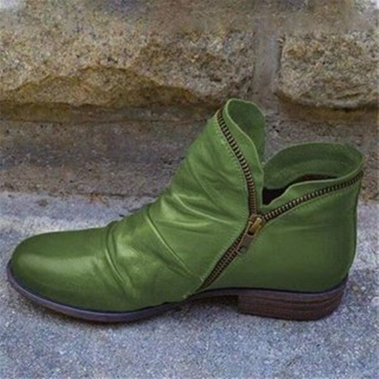 Valentina Femme Bottes en Cuir – Bottines Élégantes avec Fermeture Éclair Confortable & Durable